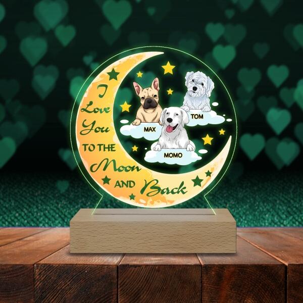 I Love You The Moon And Back - Personalized Acrylic Lamp