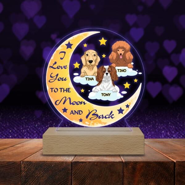 I Love You The Moon And Back - Personalized Acrylic Lamp