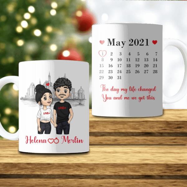 The Day My Life Changed, For Valentine's Day, Personalized Valentine Mug