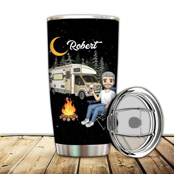 Take Me Camping Get Me Drunk And Enjoy The Show - Personalized Tumbler