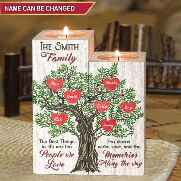 The Best Things in Life are The People We Love -Personalized Candle Holder