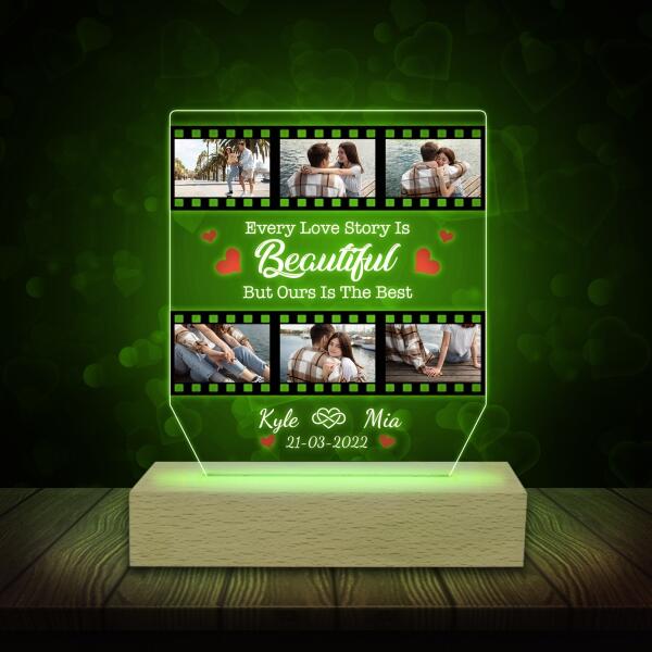 Every Love Story Is Beautiful, But Ours Is The Best - Personalized Acrylic Lamp