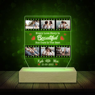 Every Love Story Is Beautiful, But Ours Is The Best - Personalized Acrylic Lamp
