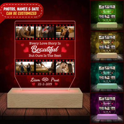 Every Love Story Is Beautiful, But Ours Is The Best - Personalized Acrylic Lamp