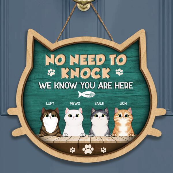 Welcome To Our Home, The Humans Just Live Here With Us - Personalized Door Sign