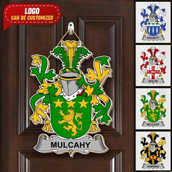 Irish Family Crest St Patricks Day - Personalized Door sign