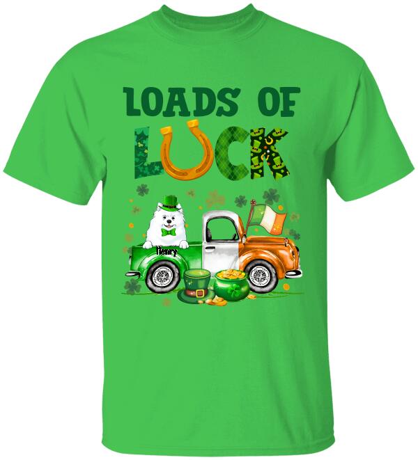 Loads Of Luck Personalized T-Shirt - Lucky Shirt- Fun St Patrick's Day Shirt, For Dog Lovers