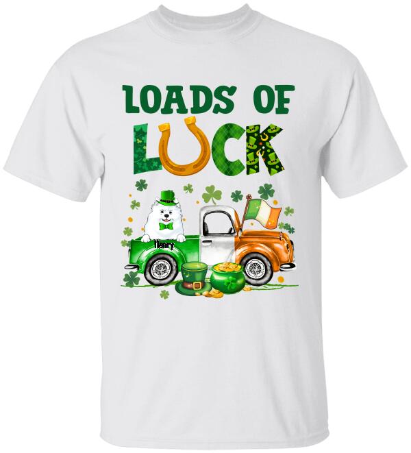 Loads Of Luck Personalized T-Shirt - Lucky Shirt- Fun St Patrick's Day Shirt, For Dog Lovers