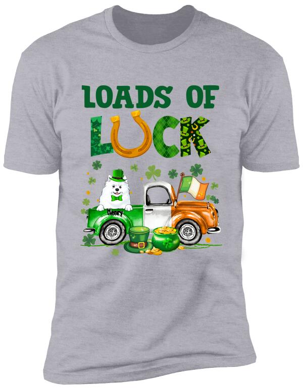 Loads Of Luck Personalized T-Shirt - Lucky Shirt- Fun St Patrick's Day Shirt, For Dog Lovers