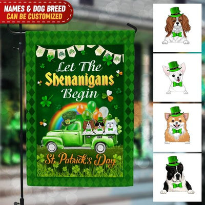 Let The Shenanigans Begin - Personalized Garden Flag For ST Patrick's Day