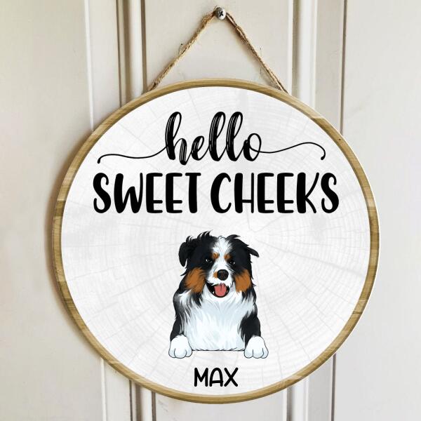 Hello Sweet Cheeks Personalized Wooden Door Sign