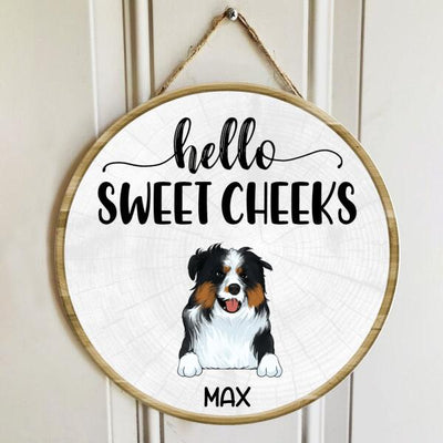 Hello Sweet Cheeks Personalized Wooden Door Sign
