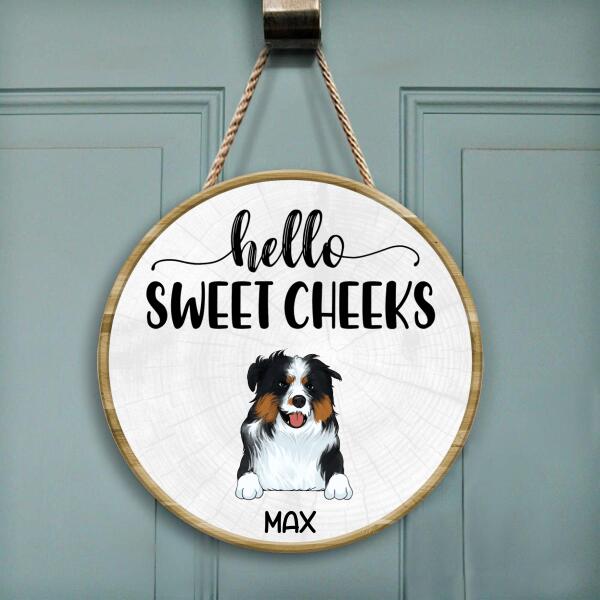 Hello Sweet Cheeks Personalized Wooden Door Sign