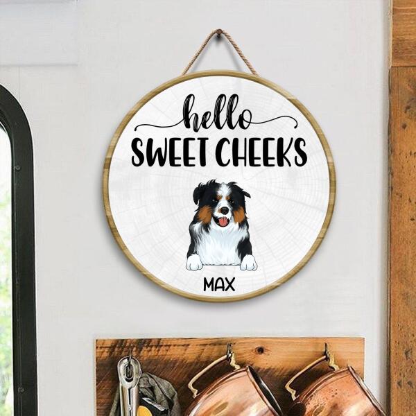 Hello Sweet Cheeks Personalized Wooden Door Sign