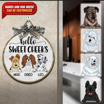 Hello Sweet Cheeks Personalized Wooden Door Sign