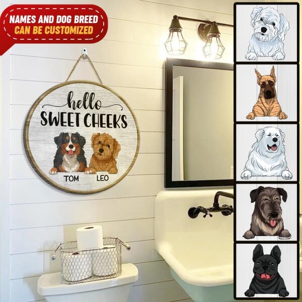 Hello Sweet Cheeks Personalized Wooden Door Sign