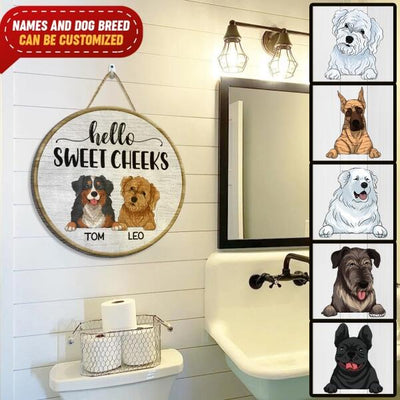 Hello Sweet Cheeks Personalized Wooden Door Sign
