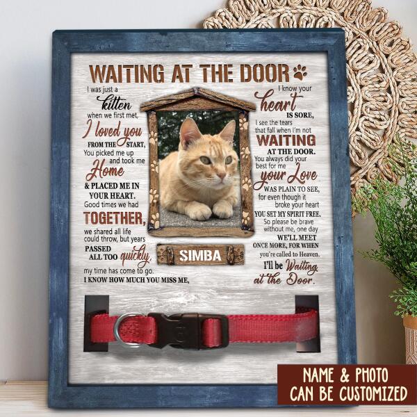 Waiting At The Door Personalized Pet Memorial Sign