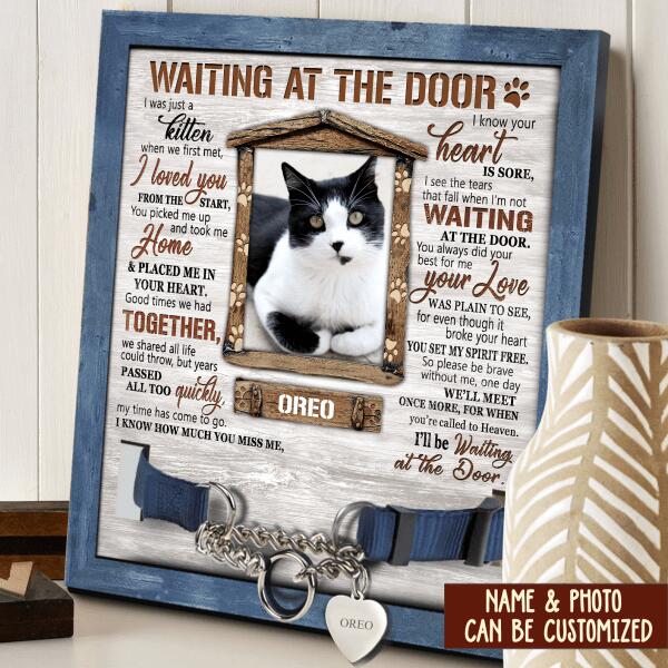 Waiting At The Door Personalized Pet Memorial Sign