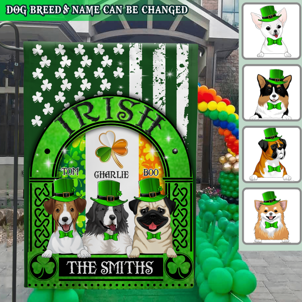 Personalized Irish For Dog Lovers, For ST. Patrick's Day, Personalized Garden Flag