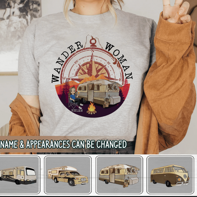 Wander Woman Personalized T-shirt For Camping Lover