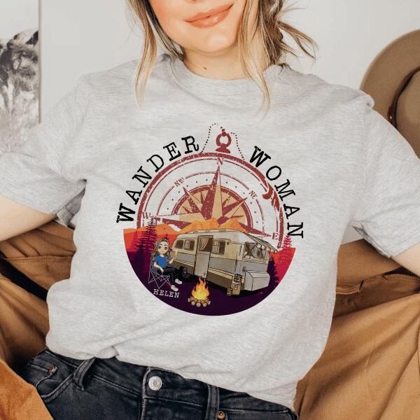 Wander Woman Personalized T-shirt For Camping Lover