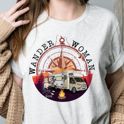 Wander Woman Personalized T-shirt For Camping Lover