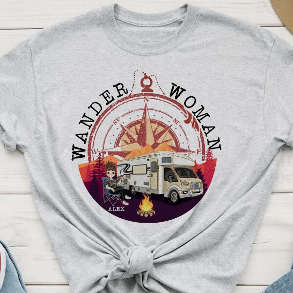 Wander Woman Personalized T-shirt For Camping Lover