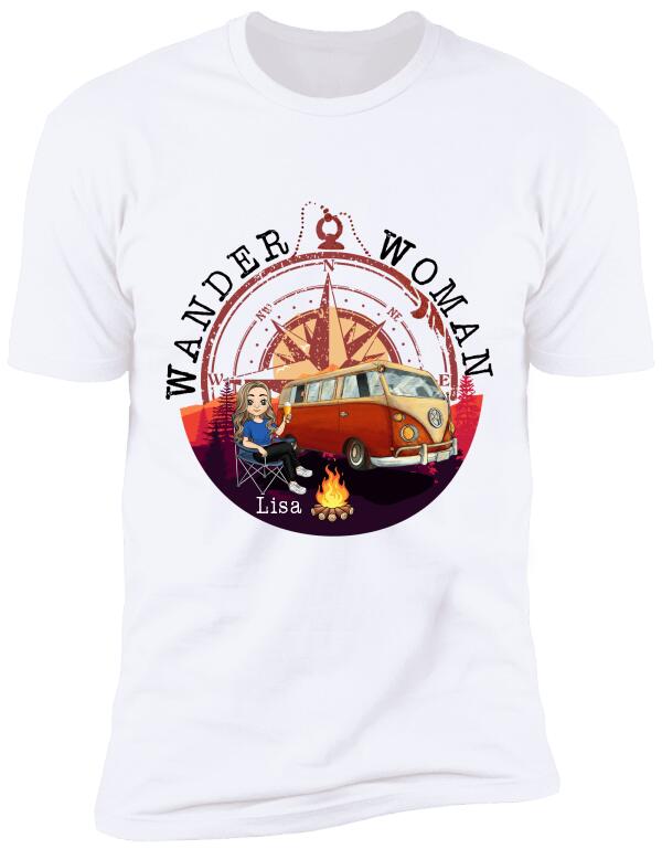 Wander Woman Personalized T-shirt For Camping Lover