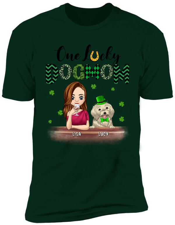 One Lucky Dog Mom - Personalized T-Shirt