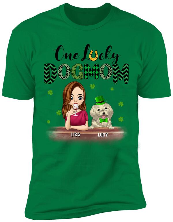 One Lucky Dog Mom - Personalized T-Shirt