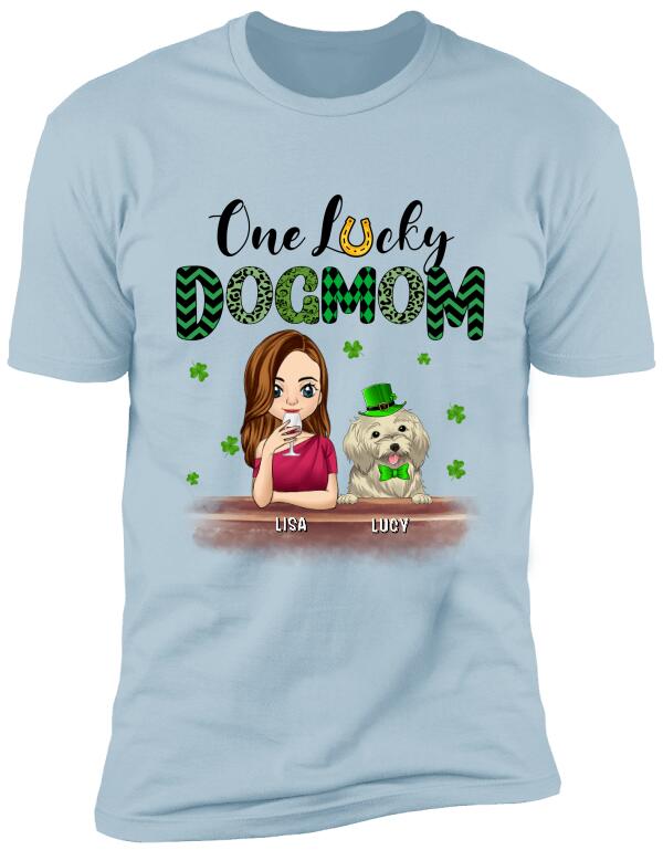 One Lucky Dog Mom - Personalized T-Shirt