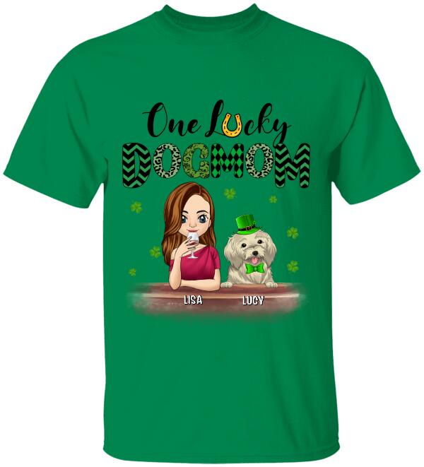 One Lucky Dog Mom - Personalized T-Shirt