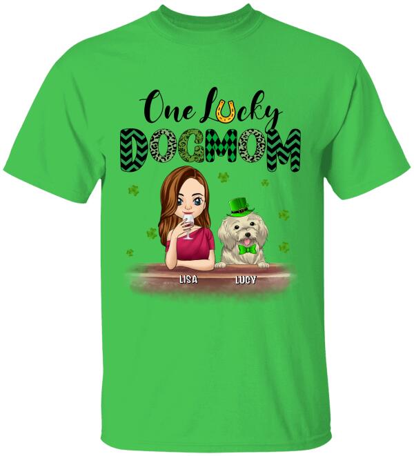 One Lucky Dog Mom - Personalized T-Shirt