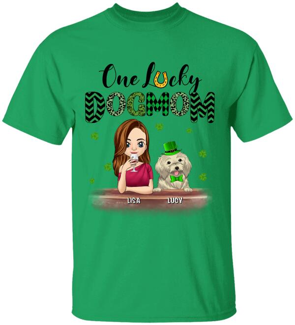 One Lucky Dog Mom - Personalized T-Shirt