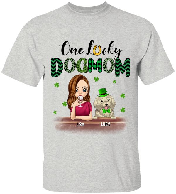One Lucky Dog Mom - Personalized T-Shirt