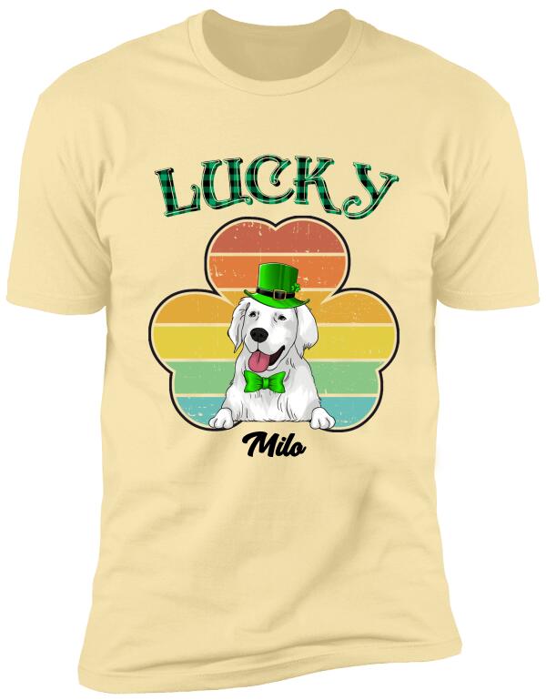 Lucky Dog Patrick's Day - For Dog Lovers - Personalized T-shirt