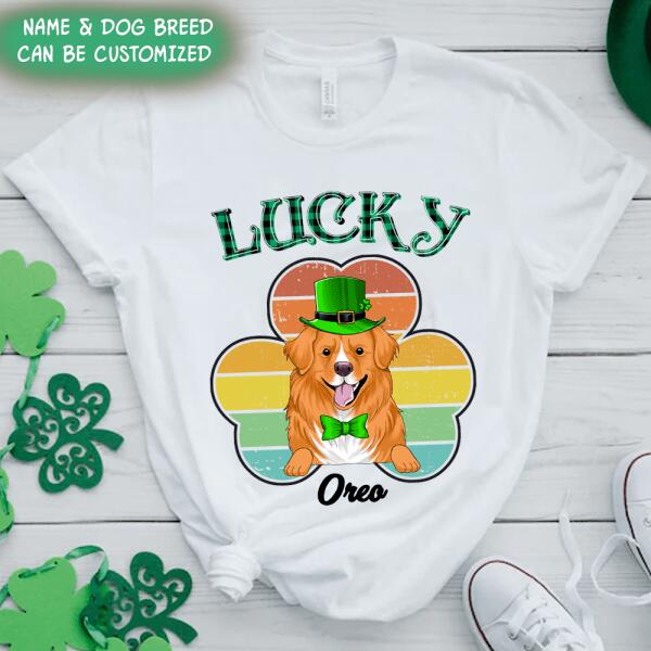 Lucky Dog Patrick's Day - For Dog Lovers - Personalized T-shirt