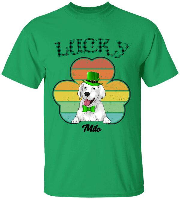 Lucky Dog Patrick's Day - For Dog Lovers - Personalized T-shirt