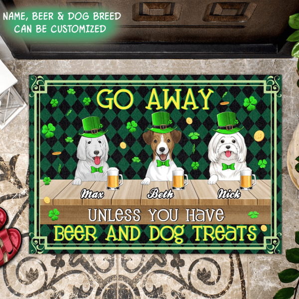 Go Away Unless You Have Beer And Dog Treats Doormat