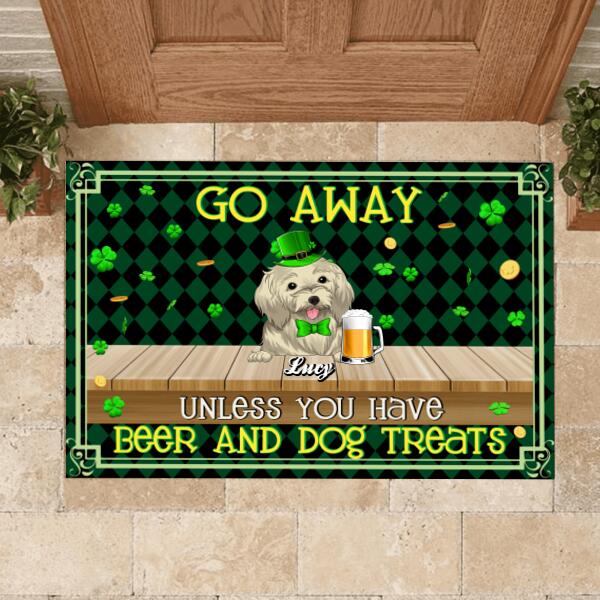 Go Away Unless You Have Beer And Dog Treats Doormat