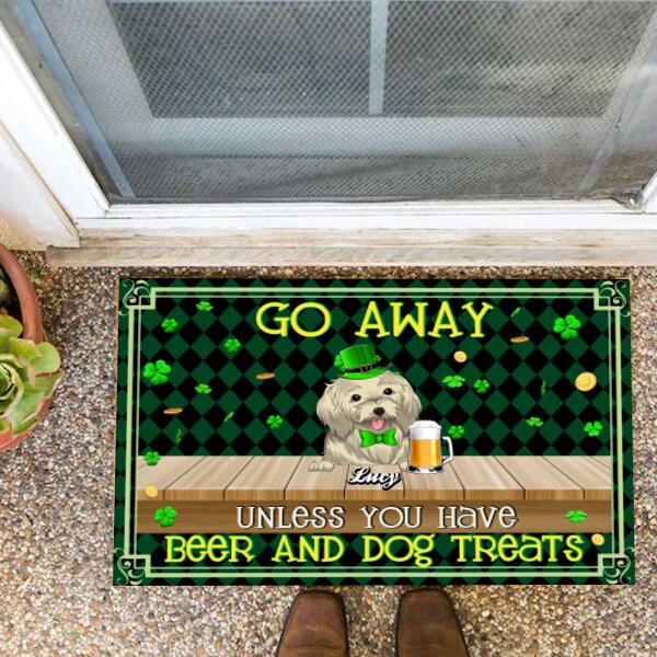 Go Away Unless You Have Beer And Dog Treats Doormat