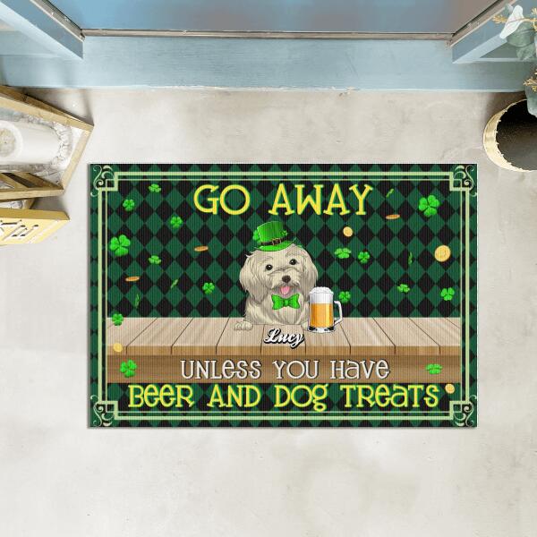 Go Away Unless You Have Beer And Dog Treats Doormat