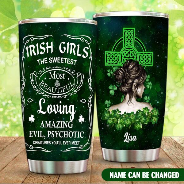 Irish Girl The Sweetest - Personalized Tumbler