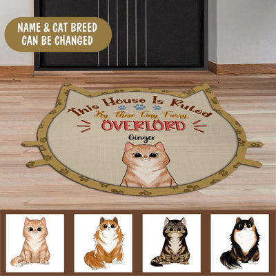 This House Is Ruled By These Tiny Furry Overlords, Personalized Doormat