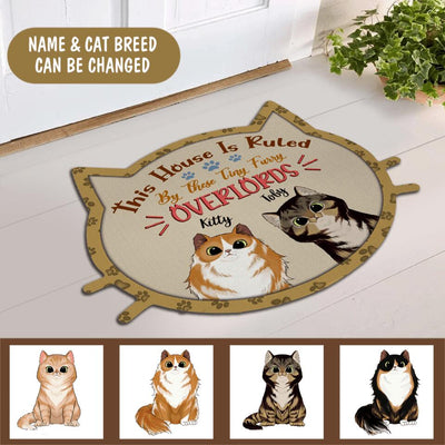 This House Is Ruled By These Tiny Furry Overlords, Personalized Doormat