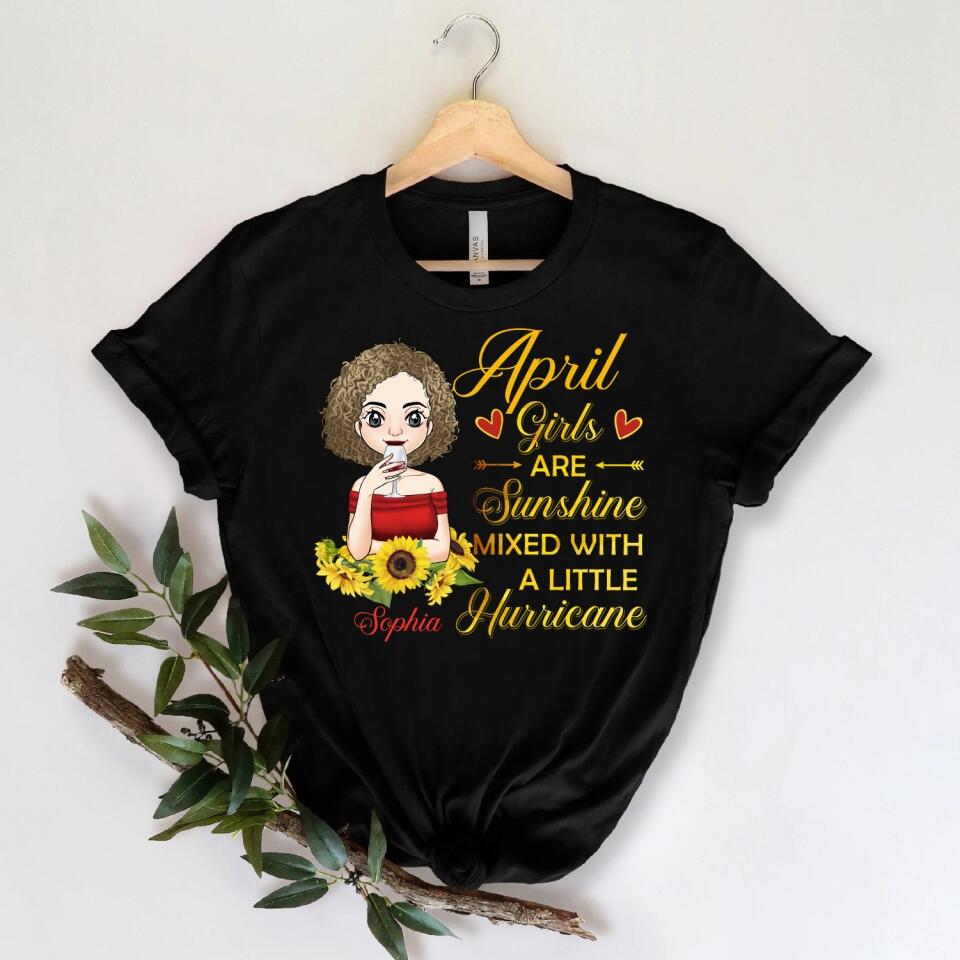 The Girls Are Sunshine Mixed With A Little Hurricane, Personalized T-shirt