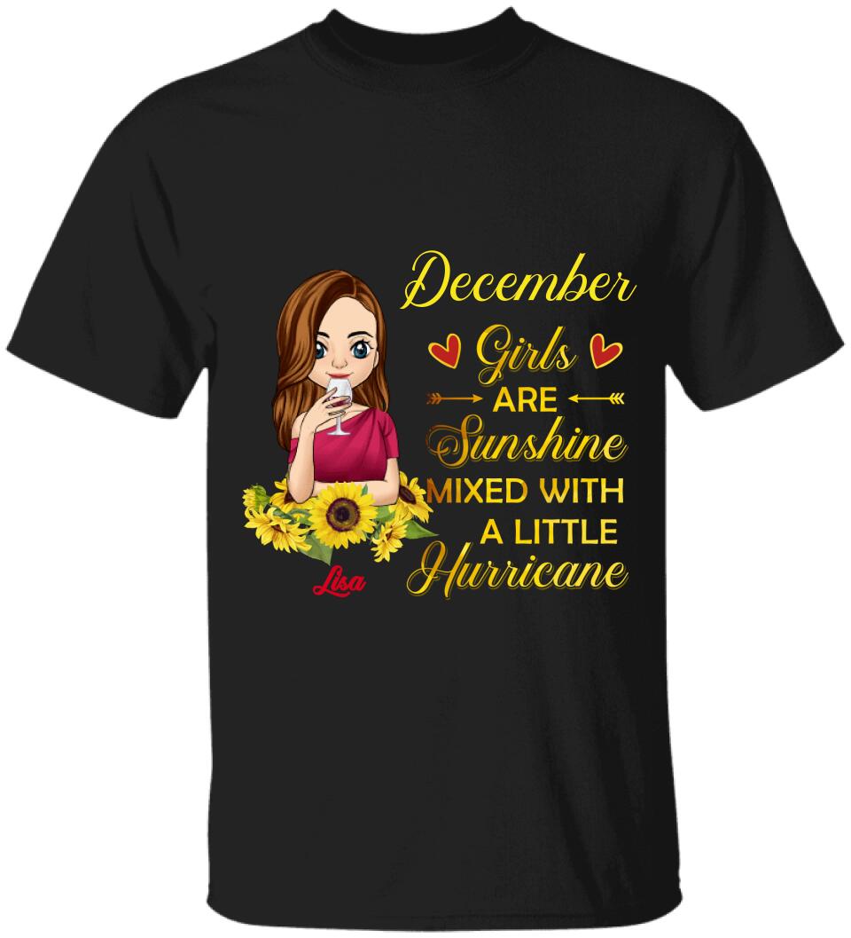 The Girls Are Sunshine Mixed With A Little Hurricane, Personalized T-shirt