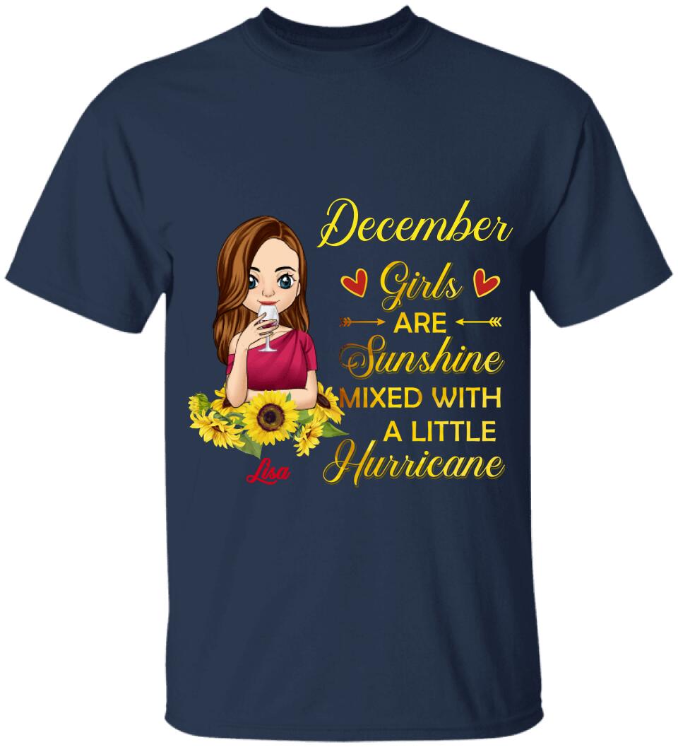The Girls Are Sunshine Mixed With A Little Hurricane, Personalized T-shirt
