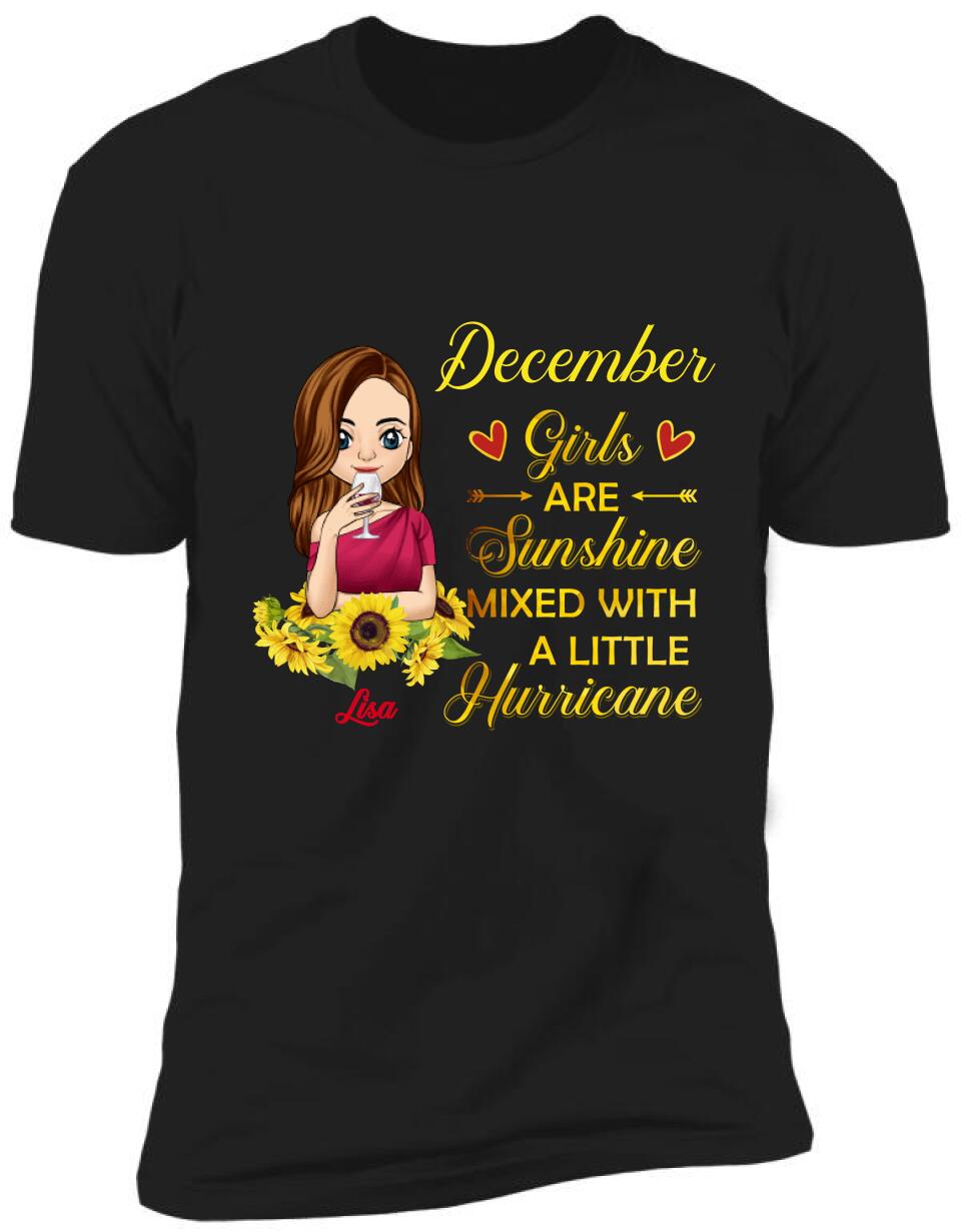 The Girls Are Sunshine Mixed With A Little Hurricane, Personalized T-shirt